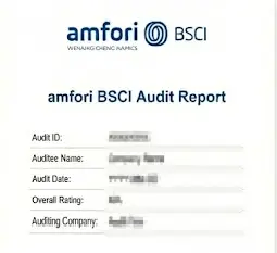 BSCI Business Social Compliance Initiative Certificate