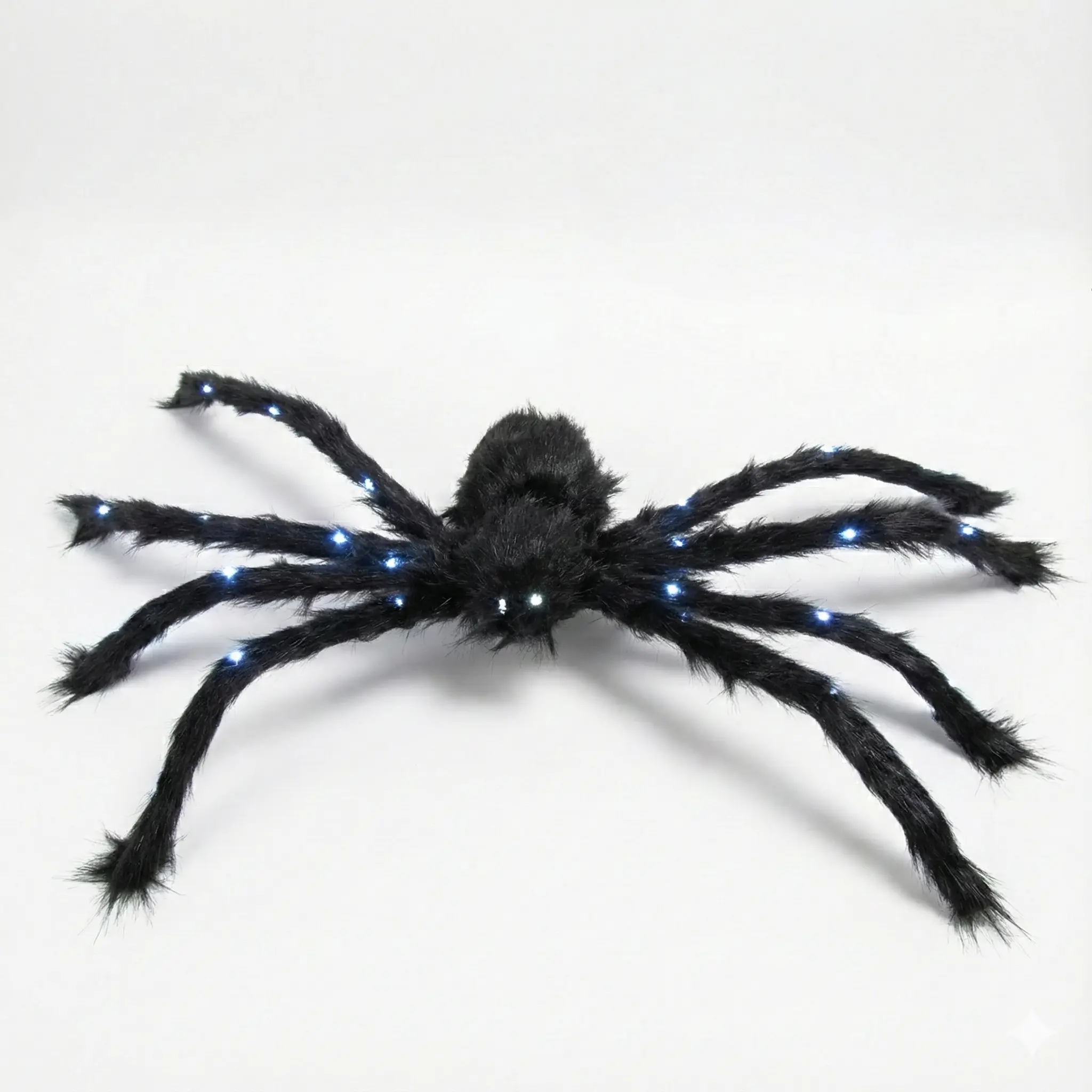 Giant Black LED Light Up Spider for Scary Halloween Outdoor Decor