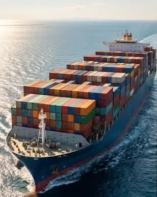 Large sea freight container vessel shipping party supplies globally from China