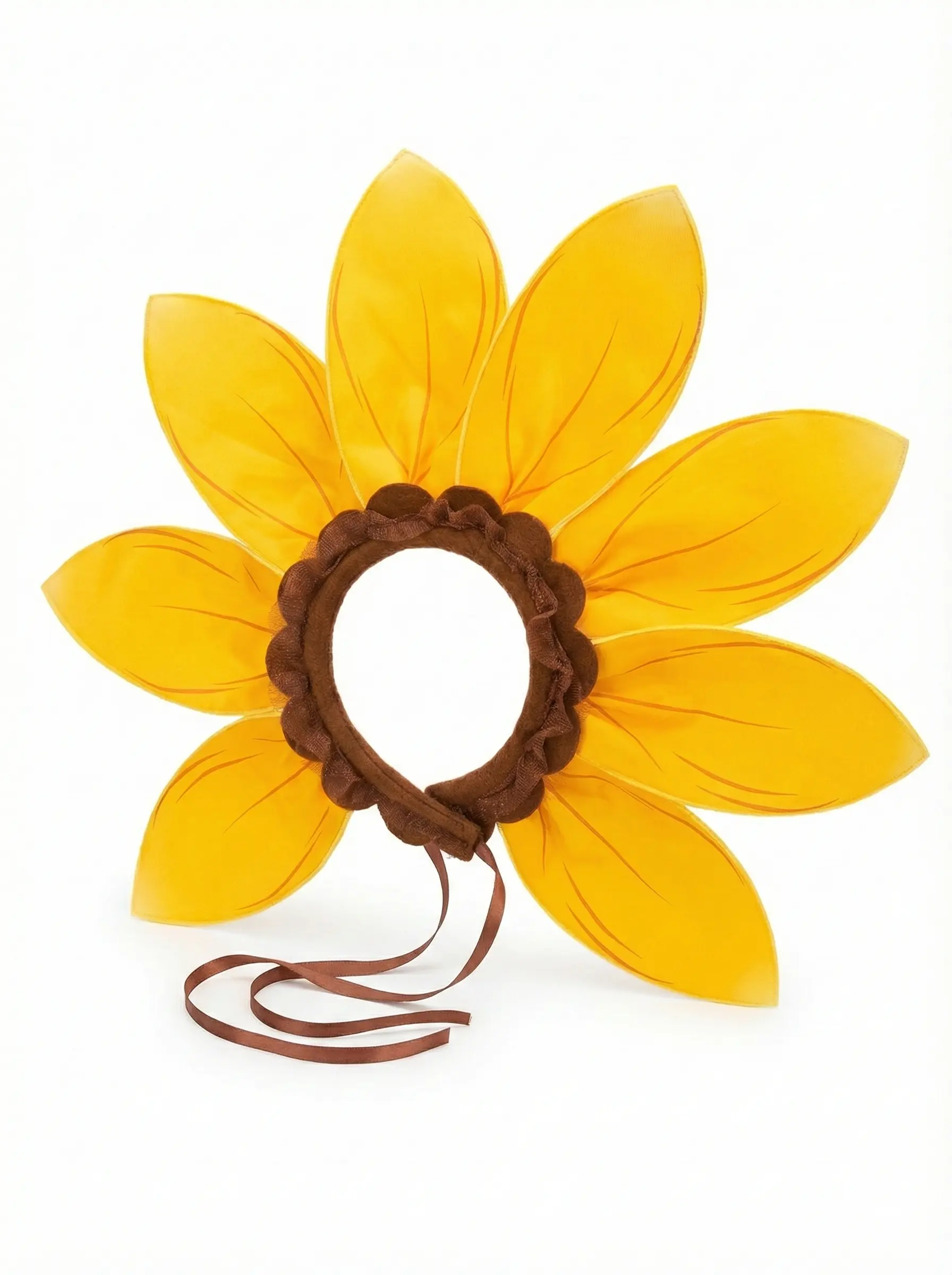 Yellow Sunflower Petal Headband for Spring parties and performance